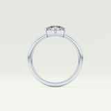 1.0 CT Round Cut Solitaire Moissanite Engagement Ring 18