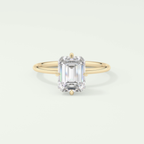 2.0 CT Emerald Cut Solitaire Lab-Grown Diamond Engagement Ring 1