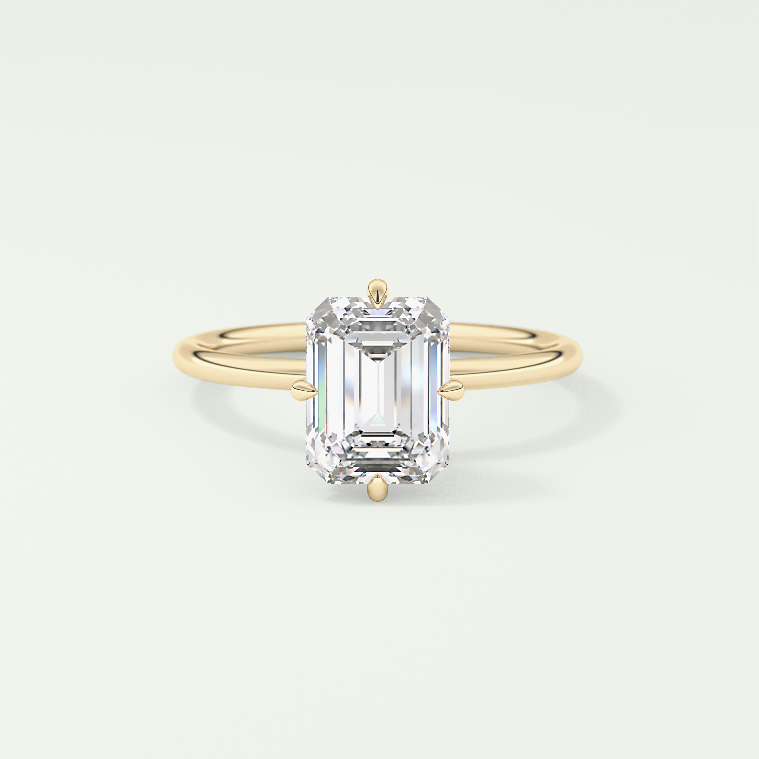 2.0 CT Emerald Cut Solitaire Lab-Grown Diamond Engagement Ring 1