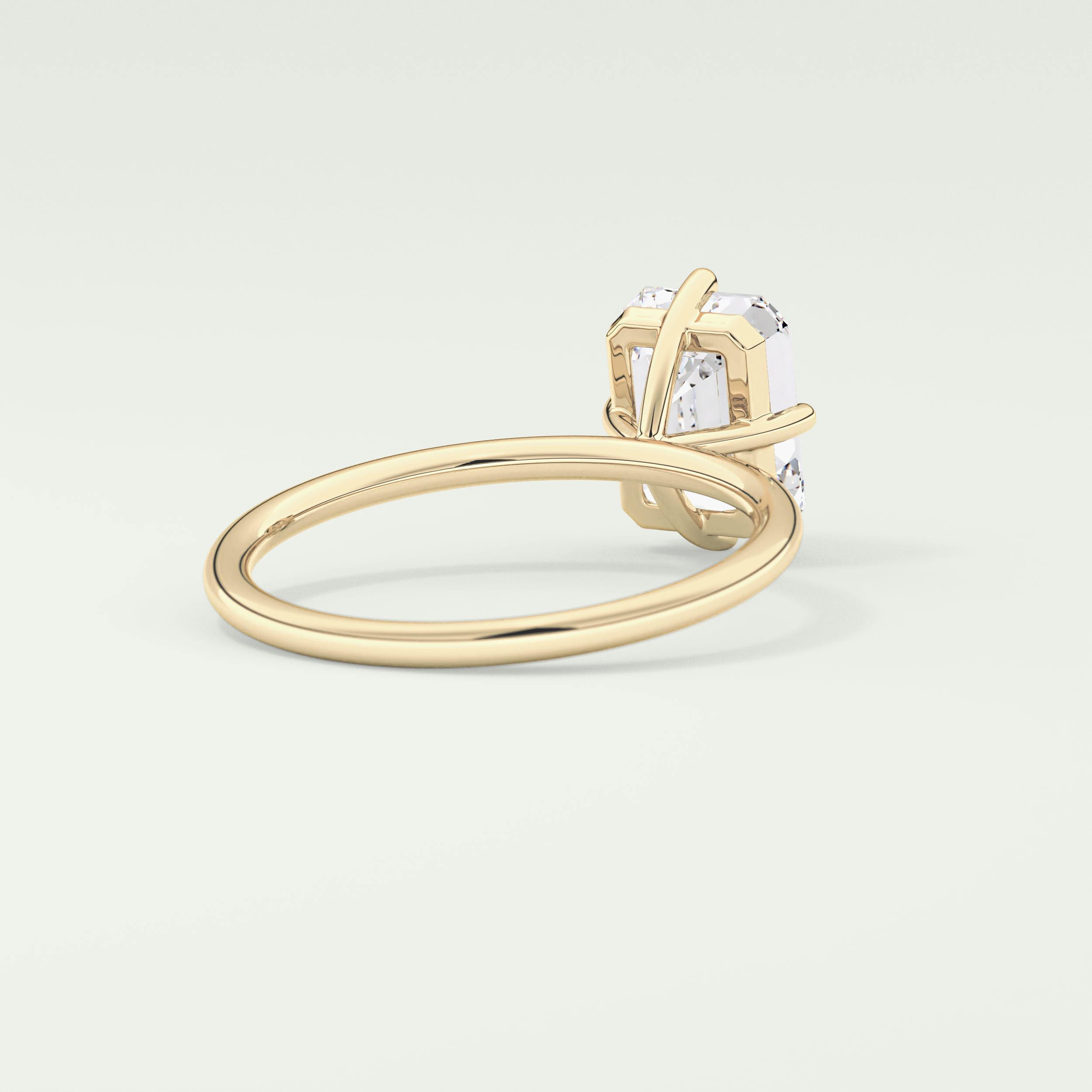 2.0 CT Emerald Cut Solitaire Lab-Grown Diamond Engagement Ring 2