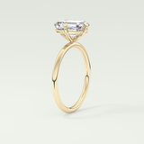 2.0 CT Emerald Cut Solitaire Lab-Grown Diamond Engagement Ring 5