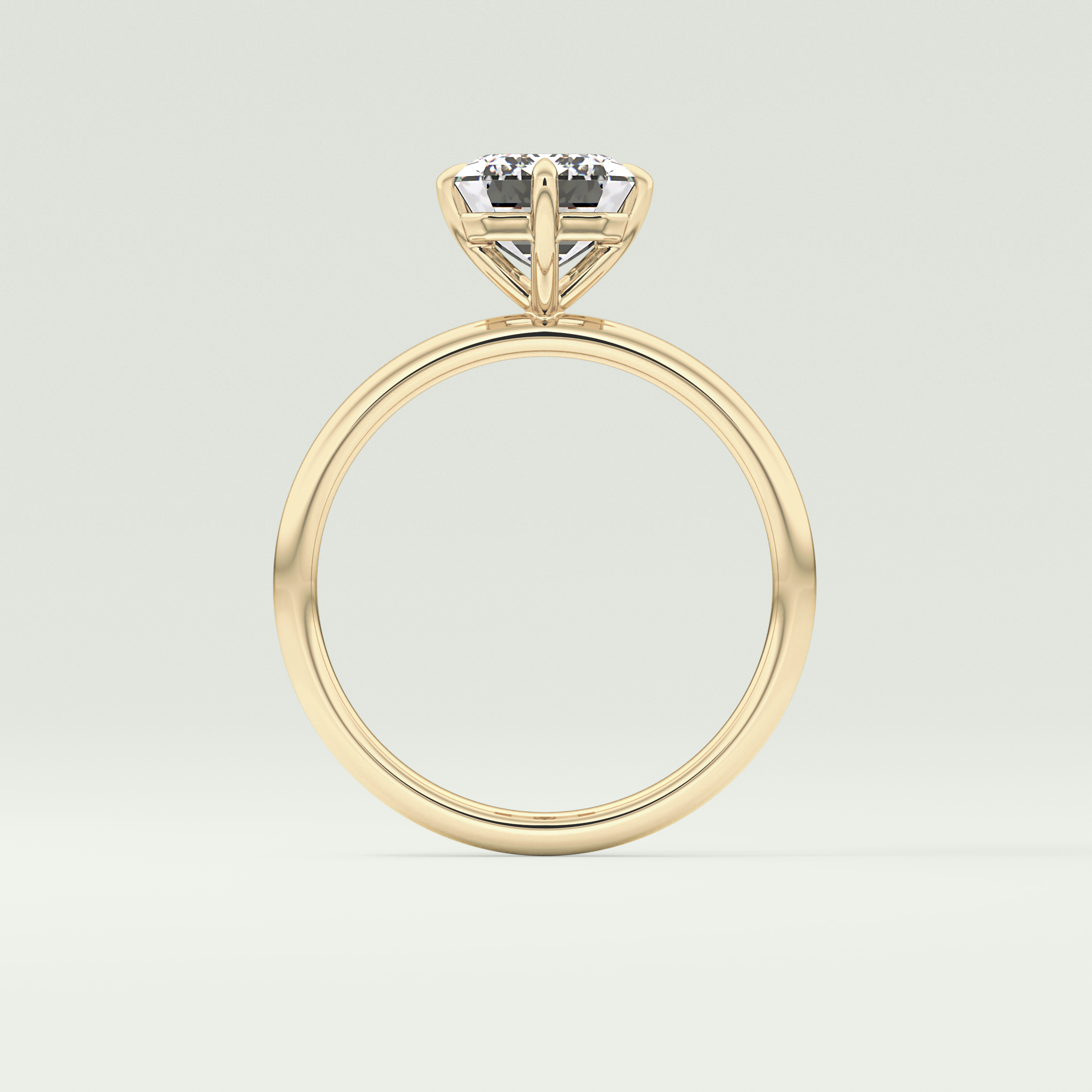 2.0 CT Emerald Cut Solitaire Lab-Grown Diamond Engagement Ring 6
