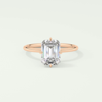 2.0 CT Emerald Cut Solitaire Moissanite Engagement Ring 7
