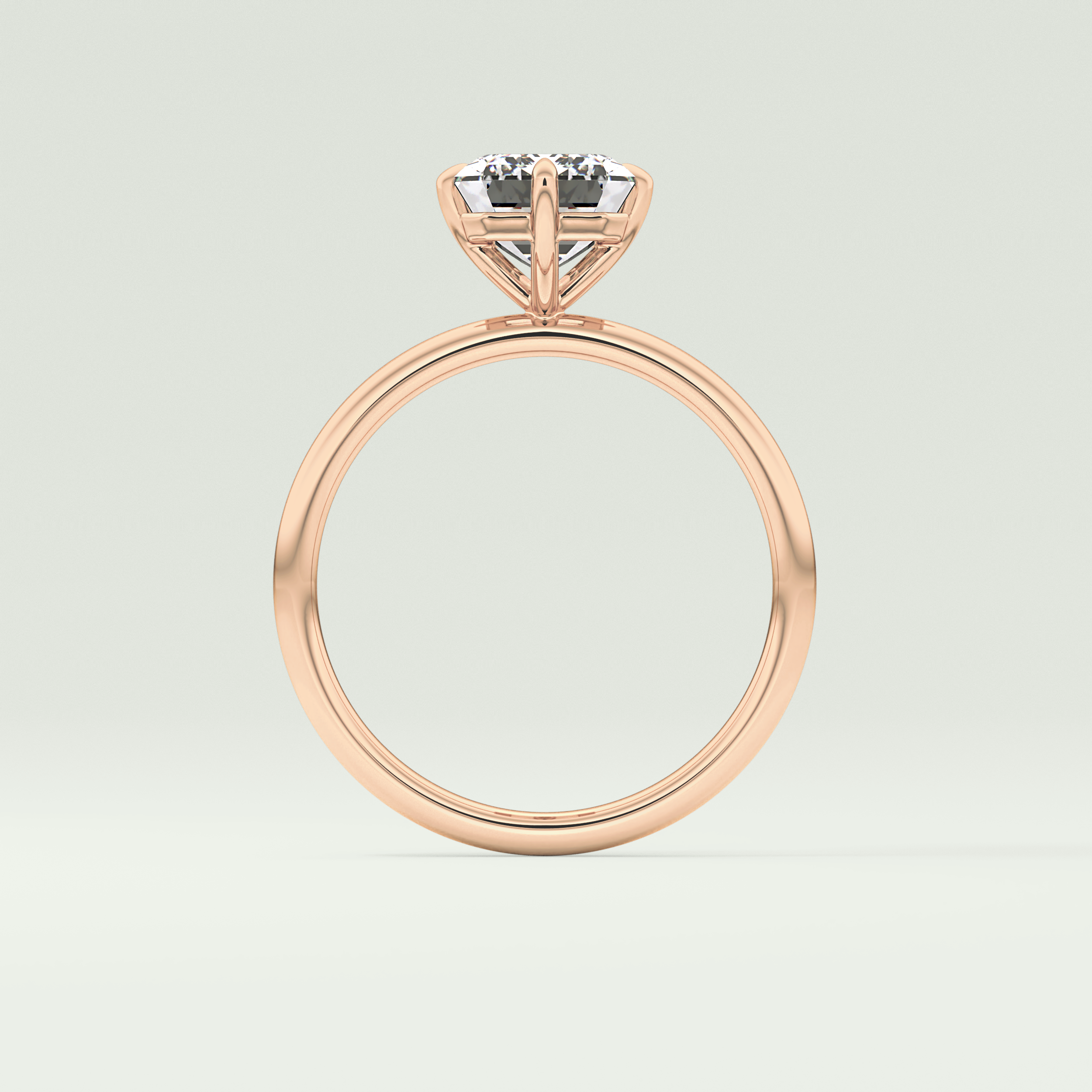 2.0 CT Emerald Cut Solitaire Moissanite Engagement Ring 12