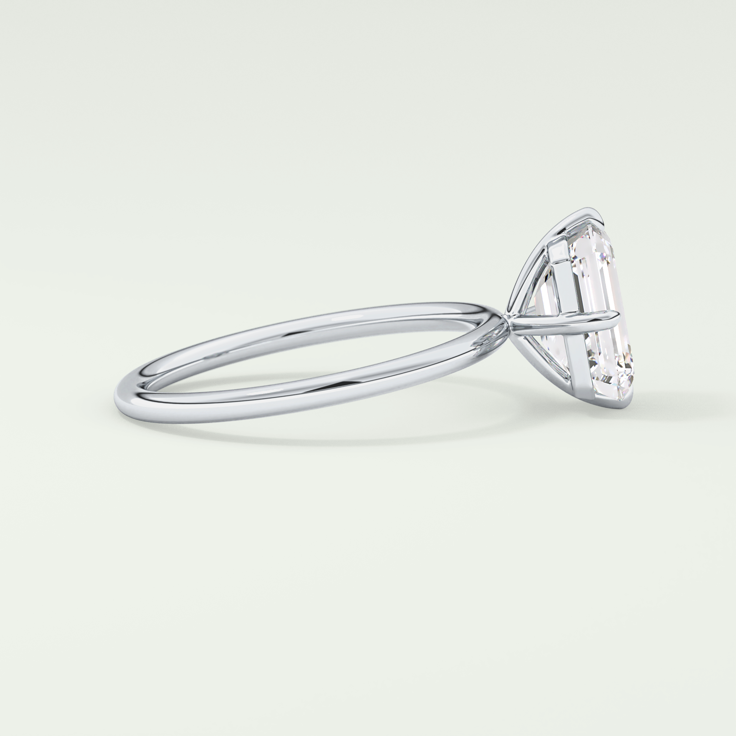 2.0 CT Emerald Cut Solitaire Moissanite Engagement Ring 15