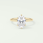 2.0 CT Oval Cut Solitaire Lab-Grown Diamond Engagement Ring 1