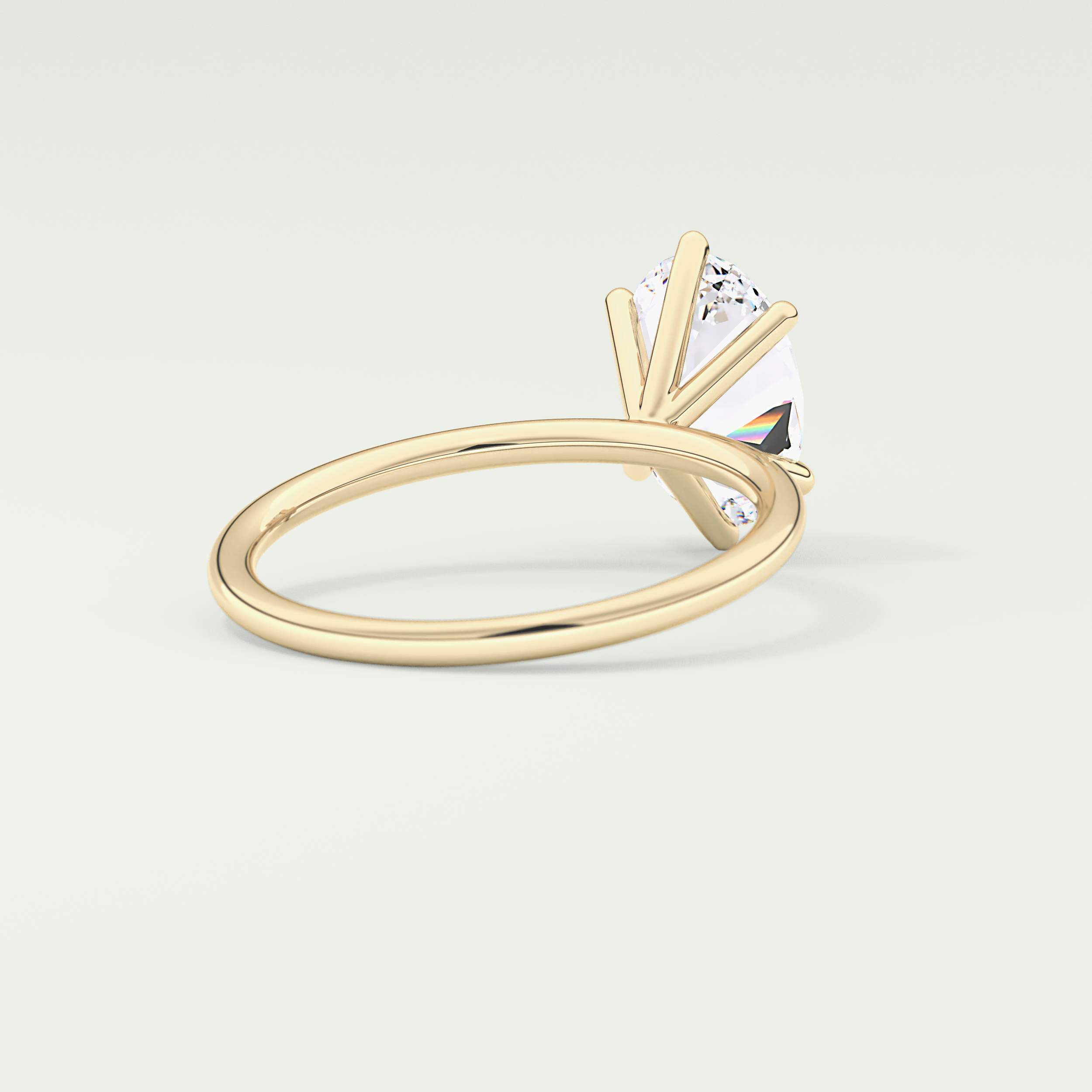 2.0 CT Oval Cut Solitaire Lab-Grown Diamond Engagement Ring 2