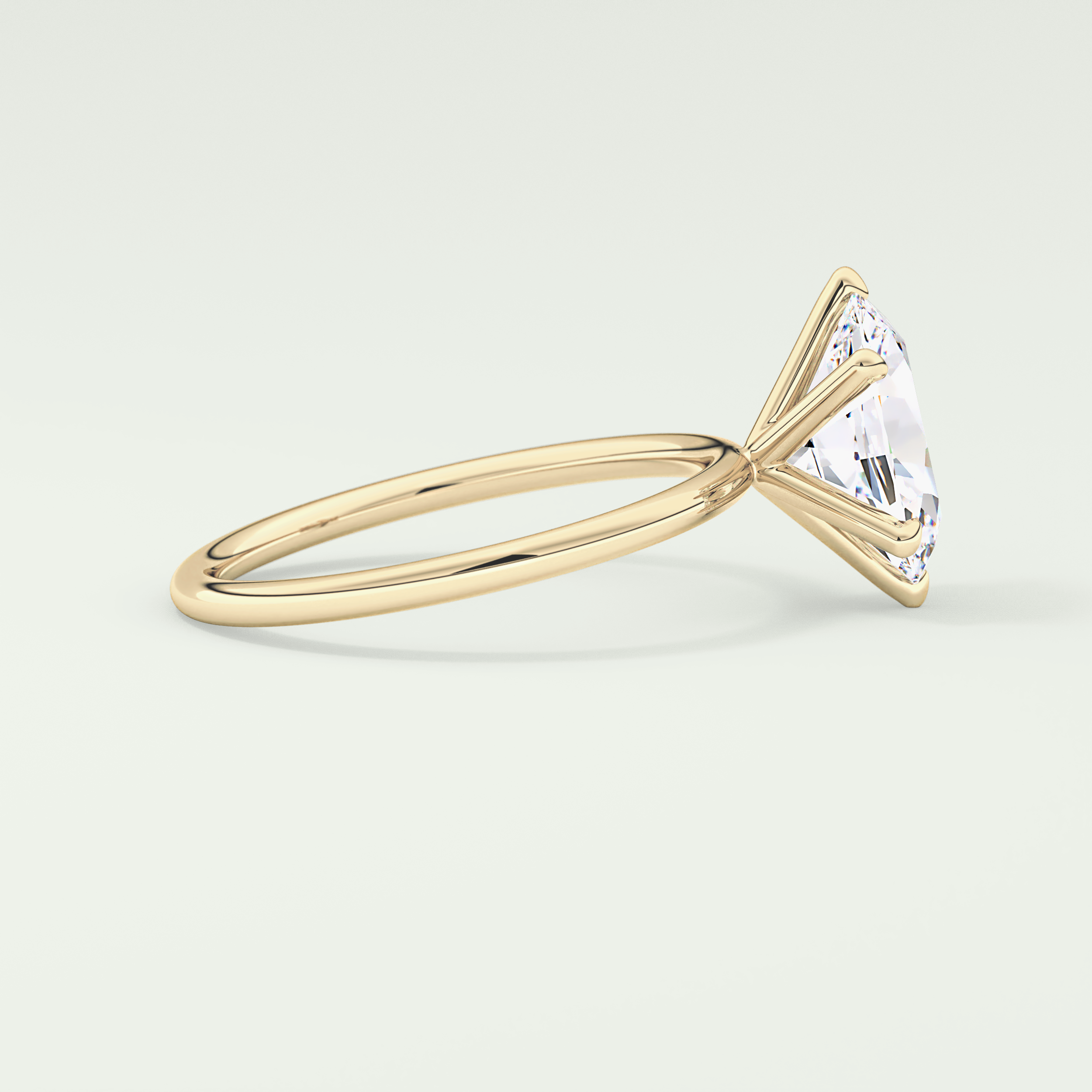 2.0 CT Oval Cut Solitaire Lab-Grown Diamond Engagement Ring 3