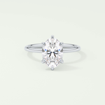 2.0 CT Oval Cut Solitaire Moissanite Engagement Rings 13