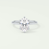 2.0 CT Oval Cut Solitaire Moissanite Engagement Rings 13
