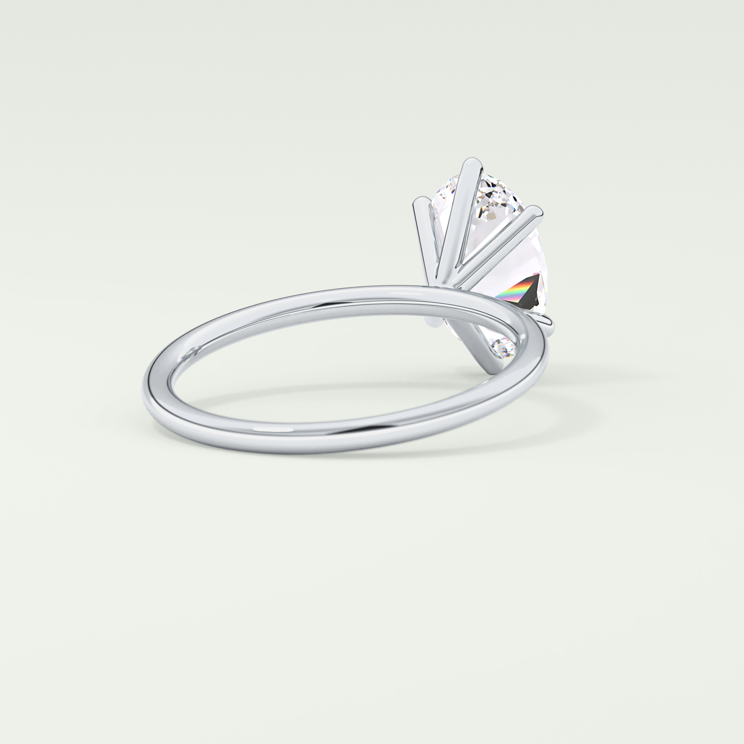 2.0 CT Oval Cut Solitaire Lab-Grown Diamond Engagement Ring 14
