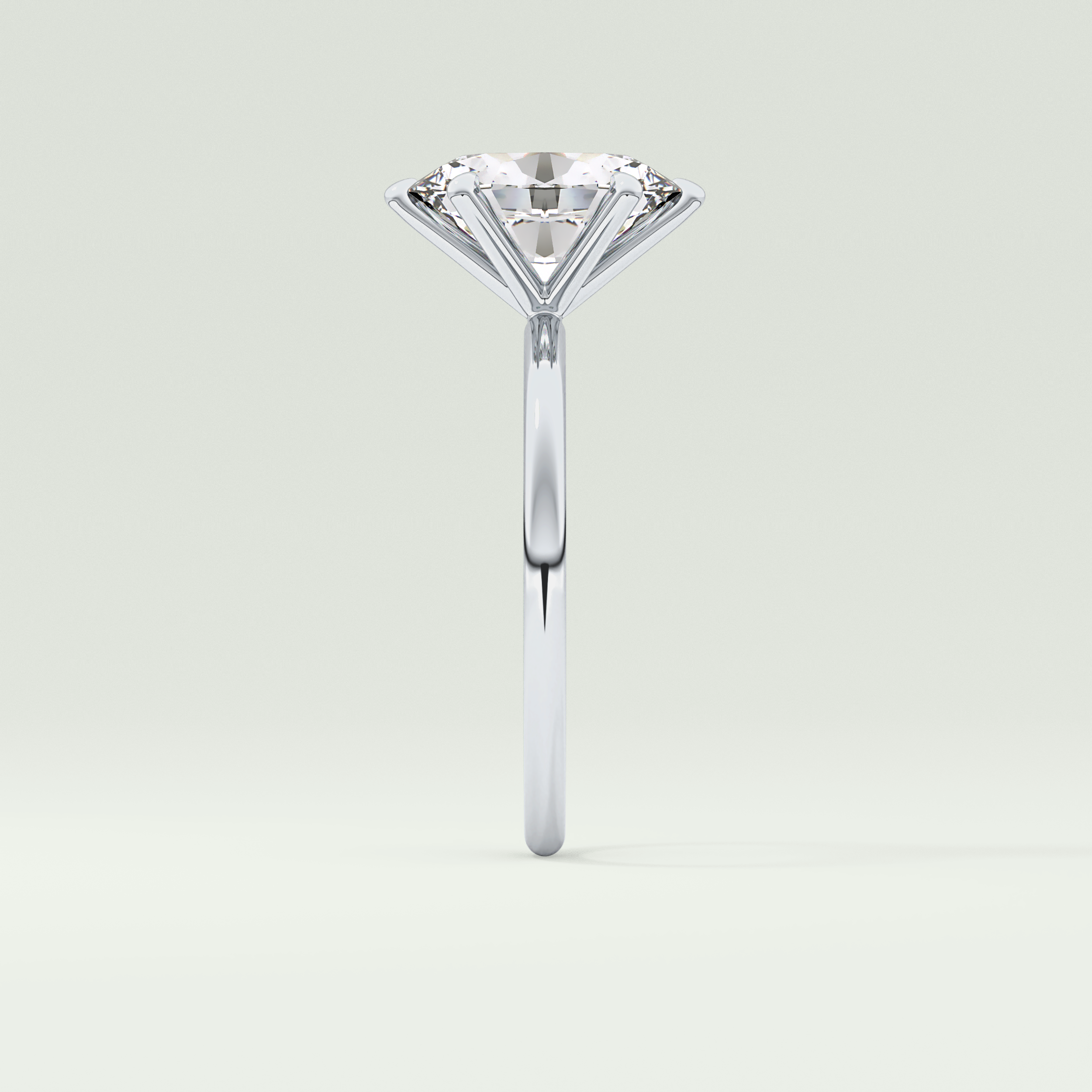 2.0 CT Oval Cut Solitaire Moissanite Engagement Rings 16