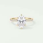2.0 CT Oval Cut Pave Lab-Grown Diamond Engagement Ring 1