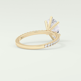 2.0 CT Oval Cut Pave Lab-Grown Diamond Engagement Ring 2