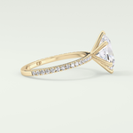 2.0 CT Oval Cut Pave Lab-Grown Diamond Engagement Ring 3