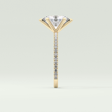 2.0 CT Oval Cut Pave Lab-Grown Diamond Engagement Ring 4