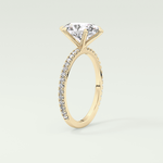 2.0 CT Oval Cut Pave Lab-Grown Diamond Engagement Ring 5