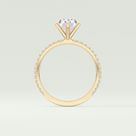 2.0 CT Oval Cut Pave Lab-Grown Diamond Engagement Ring 6
