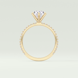 2.0 CT Oval Cut Pave Lab-Grown Diamond Engagement Ring 6