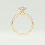 2.0 CT Oval Cut Pave Lab-Grown Diamond Engagement Ring 7