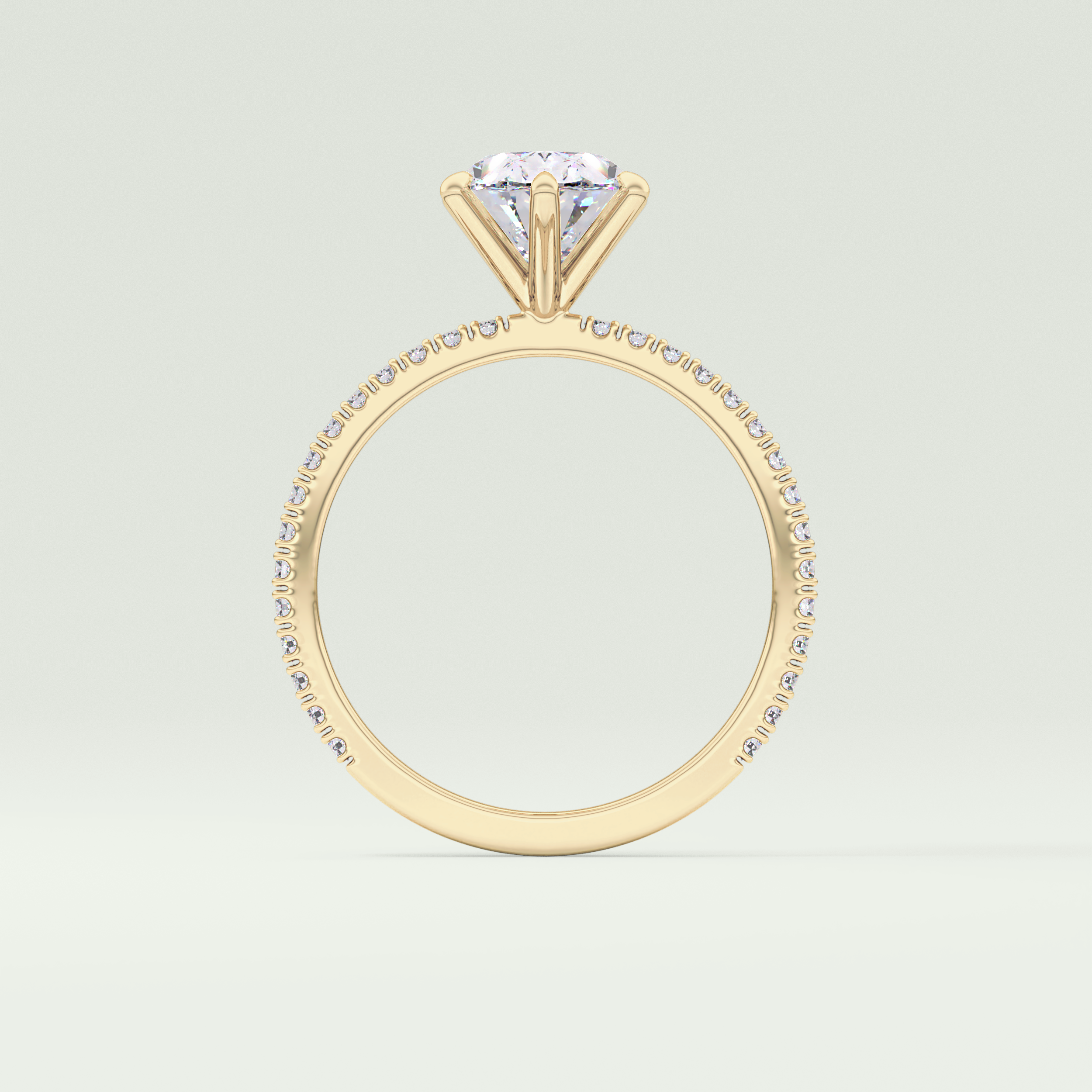 2.0 CT Oval Cut Pave Lab-Grown Diamond Engagement Ring 7