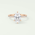 2.0 CT Oval Cut Pave Lab-Grown Diamond Engagement Ring 8