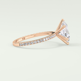 2.0 CT Oval Cut Pave Lab-Grown Diamond Engagement Ring 10