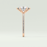 2.0 CT Oval Cut Pave Lab-Grown Diamond Engagement Ring 11