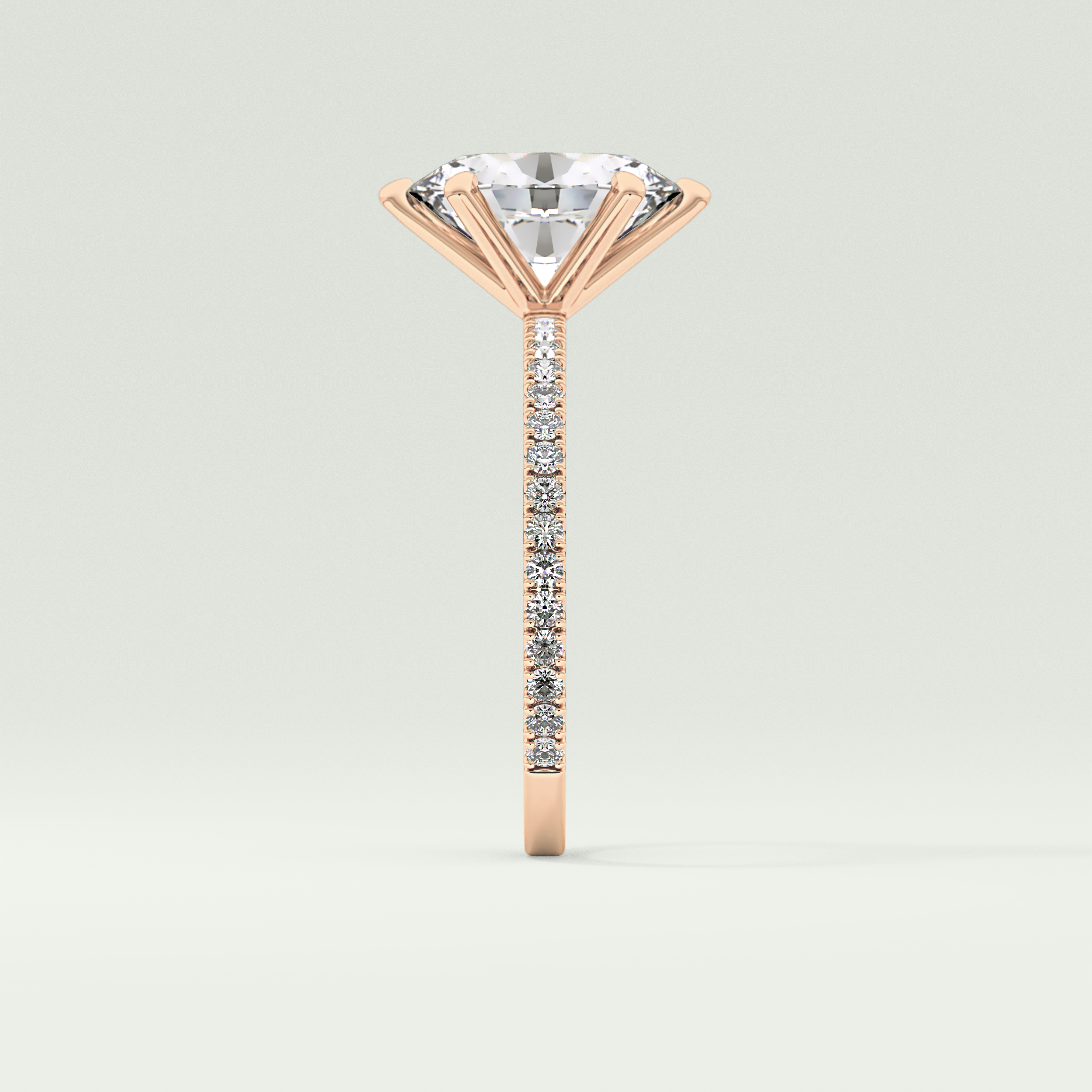 2.0 CT Oval Cut Pave Lab-Grown Diamond Engagement Ring 11
