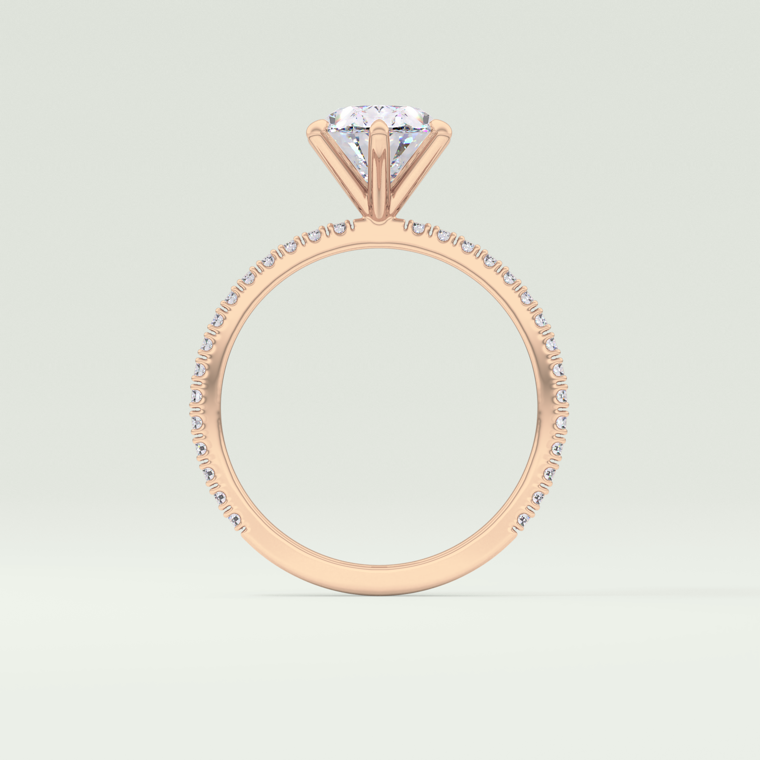 2.0 CT Oval Cut Pave Lab-Grown Diamond Engagement Ring 14