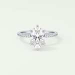 2.0 CT Oval Cut Pave Lab-Grown Diamond Engagement Ring 15