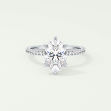 2.0 CT Oval Cut Pave Lab-Grown Diamond Engagement Ring 15