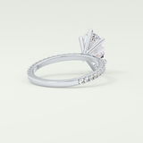 2.0 CT Oval Cut Pave Lab-Grown Diamond Engagement Ring 16