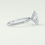 2.0 CT Oval Cut Pave Lab-Grown Diamond Engagement Ring 17