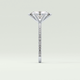 2.0 CT Oval Cut Pave Moissanite Engagement Ring