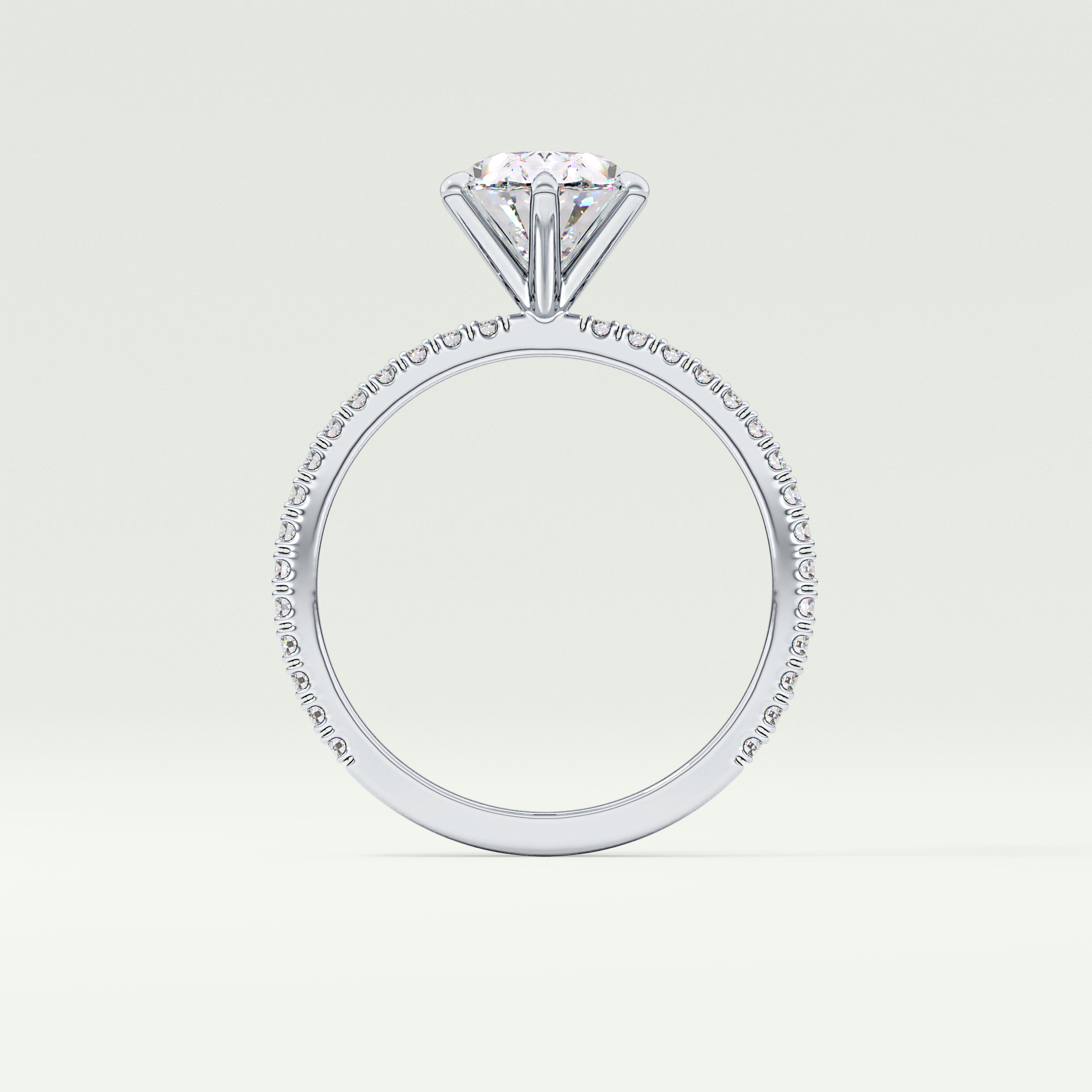 2.0 CT Oval Cut Pave Lab-Grown Diamond Engagement Ring 21