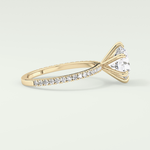 2.0 CT Round Cut Pave Moissanite Engagement Ring 3