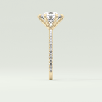 2.0 CT Round Cut Pave Moissanite Engagement Ring 4