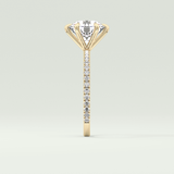 2.0 CT Round Cut Pave Moissanite Engagement Ring 4