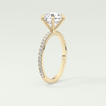 2.0 CT Round Cut Pave Moissanite Engagement Ring 5