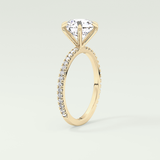2.0 CT Round Cut Pave Moissanite Engagement Ring 5