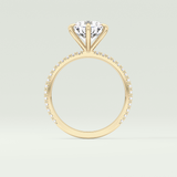 2.0 CT Round Cut Pave Moissanite Engagement Ring 6