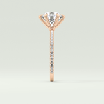 2.0 CT Round Cut Pave Moissanite Engagement Ring 10