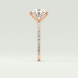 2.0 CT Round Cut Pave Moissanite Engagement Ring 10