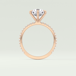 2.0 CT Round Cut Pave Moissanite Engagement Ring 12
