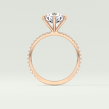 2.0 CT Round Cut Pave Moissanite Engagement Ring 12