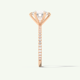 2.0 CT Round Cut Pave Lab-Grown Diamond Engagement Ring