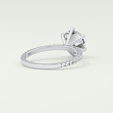 2.0 CT Round Cut Pave Moissanite Engagement Ring 14