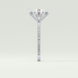 2.0 CT Round Cut Pave Moissanite Engagement Ring 16
