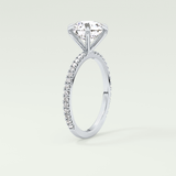 2.0 CT Round Cut Pave Moissanite Engagement Ring 17